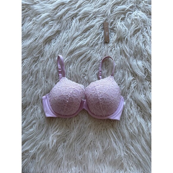 Skims Fits Everybody Lace T-shirt Bra Cherry Blossom 36C - Picture 3 of 7